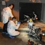 İddiaya girdi, motosikletini yaktı: Görüntüler Karaman’dan