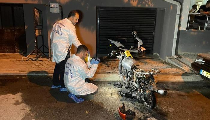 İddiaya girdi, motosikletini yaktı: Görüntüler Karaman’dan